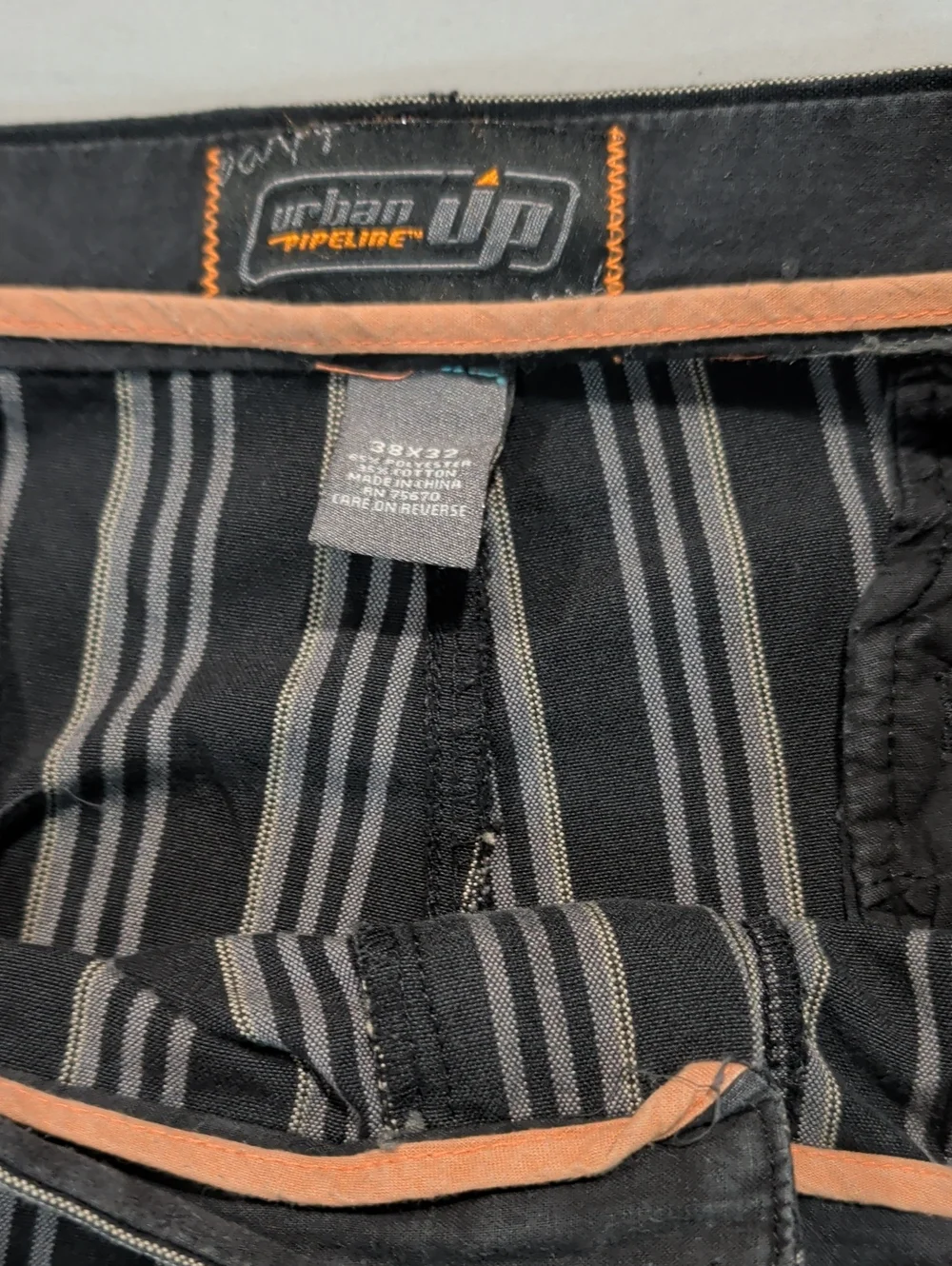 Urban Pipeline Black Wide-leg Pinstripe Pants - Size 38x32 NWT